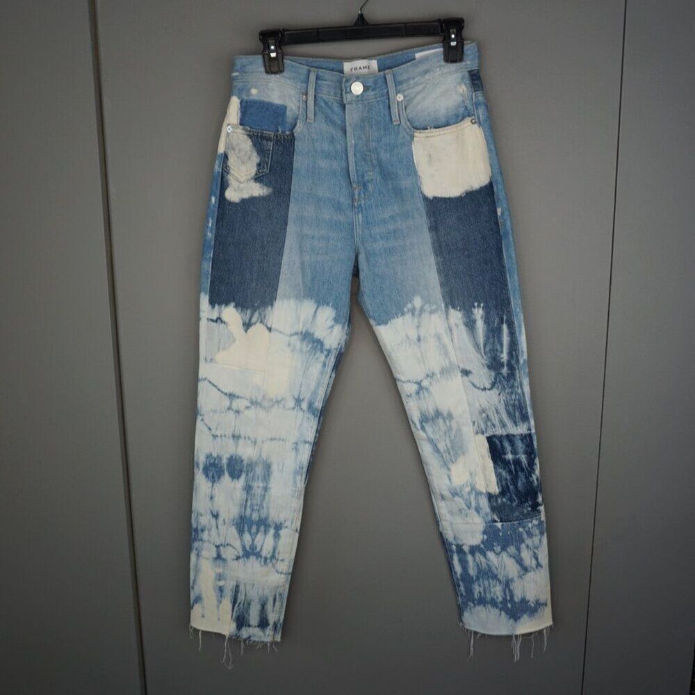 Frame Women's Jeans Le Original Bleached High Waist Straight Leg in Fresco sz 26